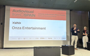Carlos Garde, director e Inés Havraneg, directora de contenidos de Onza Entertainment, participaron en las Jornadas Audiovisuales México-España Construyendo Puentes Creativos que tiene lugar este lunes 16 y martes 17 en CDMX.