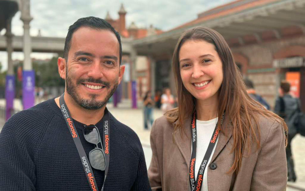 Daniel Hernández de Secuoya Content Group y Joanna Porto de Secuoya Studios