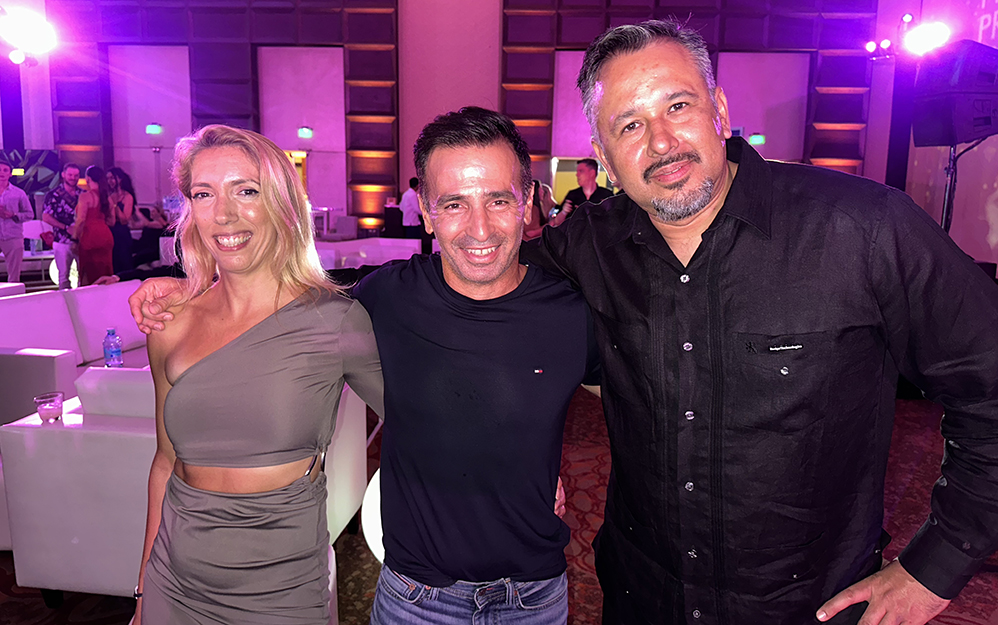 Hila David y Rami David de Redge Technologies, y Alonso Ceballos de Grupo Etercom