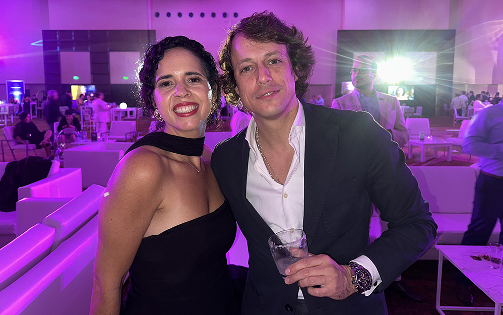 María Pérez-Bellière, directora de MIP Cancun, y Nacho Cámara de Canarias