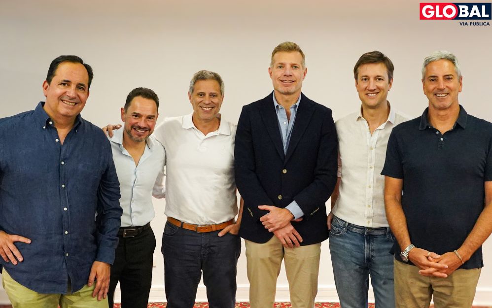 José Luis Jofré Manieu, gerente general Chile; Jaime Vázquez-Mellado Carbajal, gerente general México; Lucas Taiano, gerente general Argentina; Federico Diez, presidente global; Damián Perinetti, socio gerente; Patrick van Ginhoven, gerente general Perú