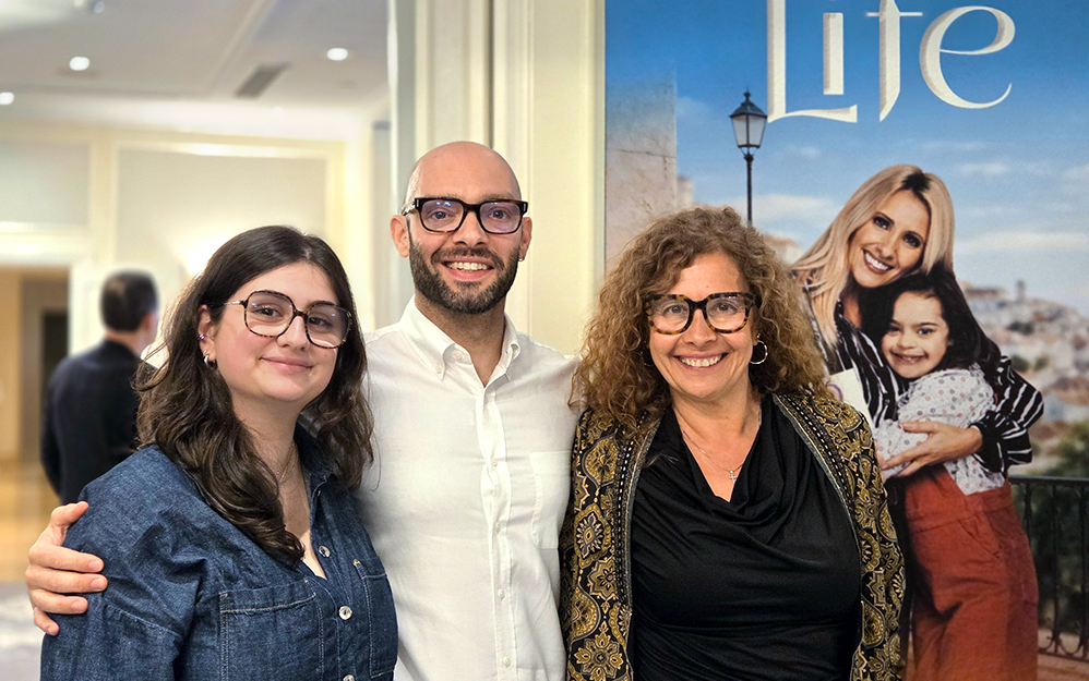 Madalena Gonçalves, Andre Santos Silva y Carlota Vieira, todos de SIC International Distribution, durante Content Europe