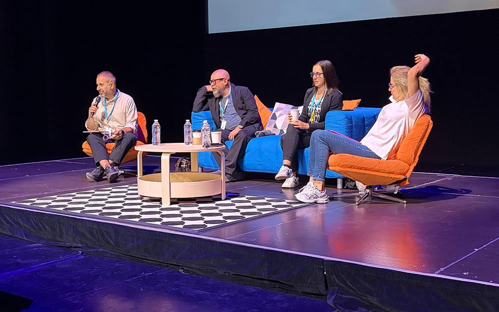 Panel True crime y narcoviolencia. Moderado por José Nacif con las visiones críticas de Everardo González, Juliana Martínez e Inna Payán