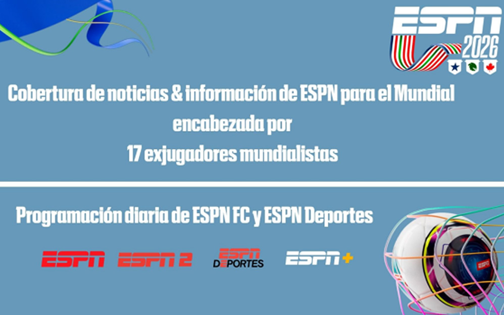 La cobertura ESPN contará con una extensa lista de presentadores, periodistas, reporteros y analistas, que incluye a 17 exjugadores de la Copa Mundial