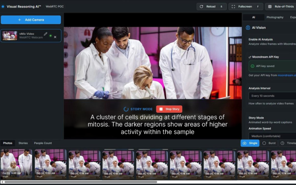 PTZOptics también está mostrando la plataforma Agentic Visual Application de LayerJot