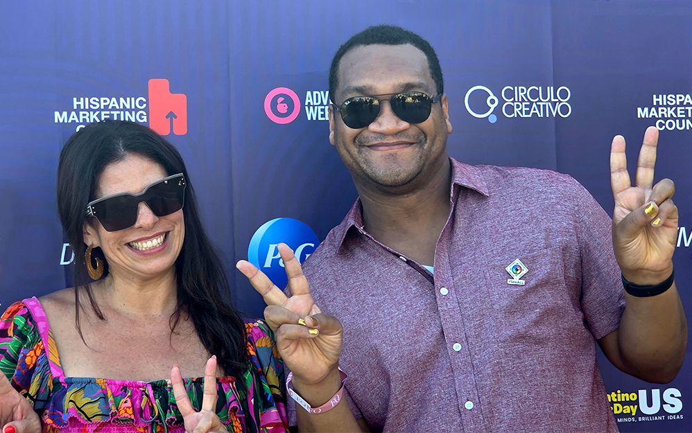 Rebecca Rovirosa of Miami Ad SchooI and Isaiah Bryant of American Urban Radio Networks