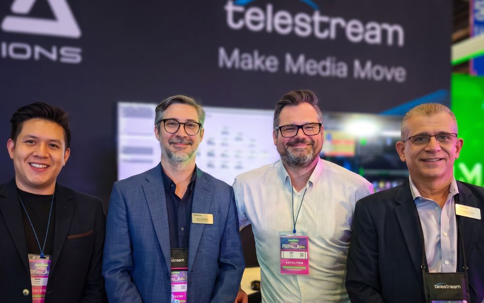 Irving Ramírez, Agustin Goya, Ken Stiver y José Calles de Telestream