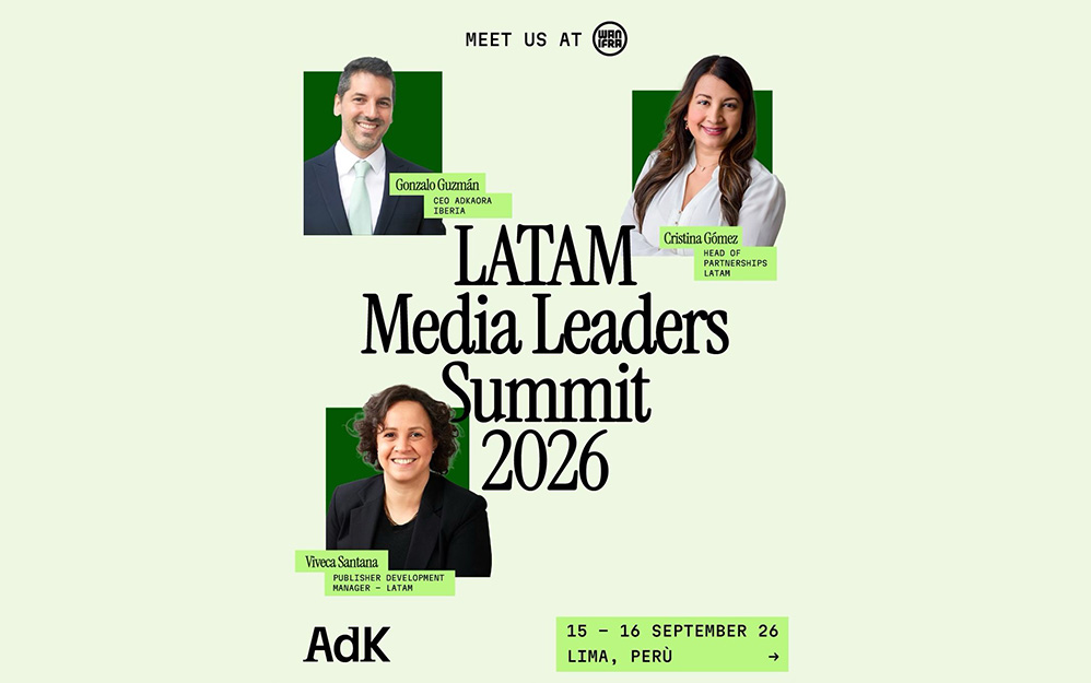 AdKaora patrocinará el encuentro en Lima, centrado en IA, modelos de negocio y monetización de medios  