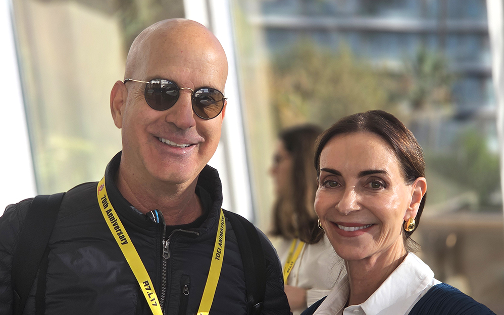 Haik Gazarian de Pipeline junto a Sheila Aguirre de Fremantle en Mipcom