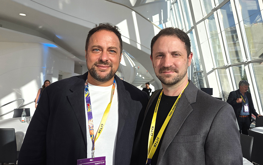 Pablo Mancuso de Condista e Ignacio Galliano de Personal Flow presentes en el evento.