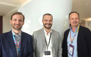 Pablo Ghiglione de Globo, Manuel De Sousa de RX France y Marcel Vinay de Albavision.